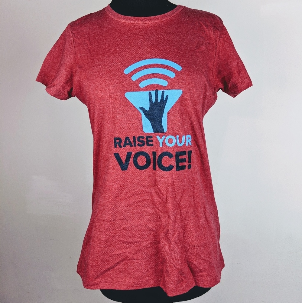 Raise Your Voice T-shirt NWOT Maine Public Radio TV
